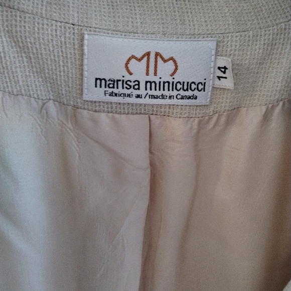 Marisa Minicucci Viscose/ Poly Jacket Blazer Double Button Padded Lined Size 14 - Picture 2 of 11